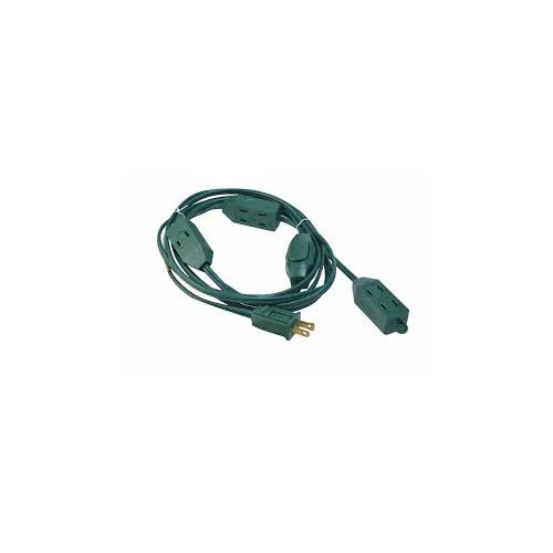 Woods 32189 Indoor Extension Cord With Nine Power Outlets (12 Feet, Green) - Moutools
