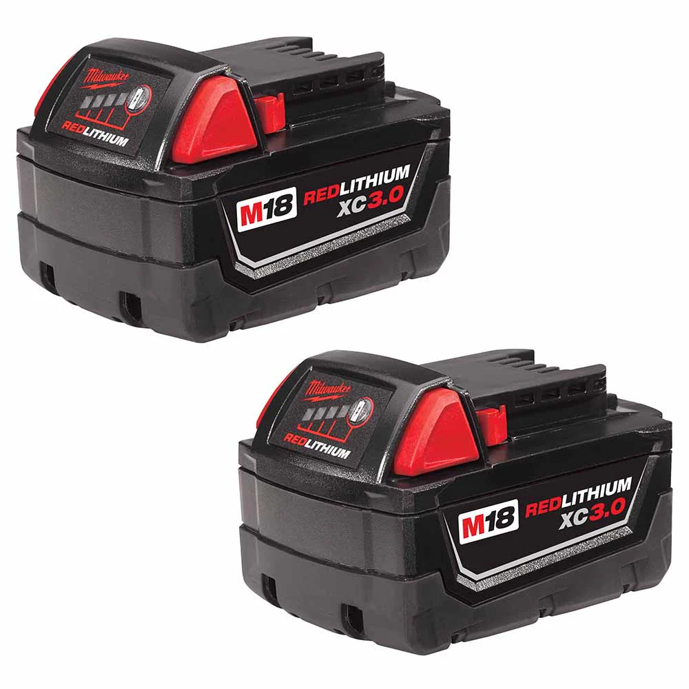 Milwaukee 48-11-1822 M18 XC High Capacity (3.0 AH) Redlithium Battery Two Pack - Moutools