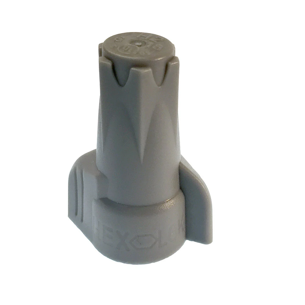 Gardner Bender 12-2H2BU Hex-Lok Wire Connector, Gray H2; 16000/Barrel - Moutools