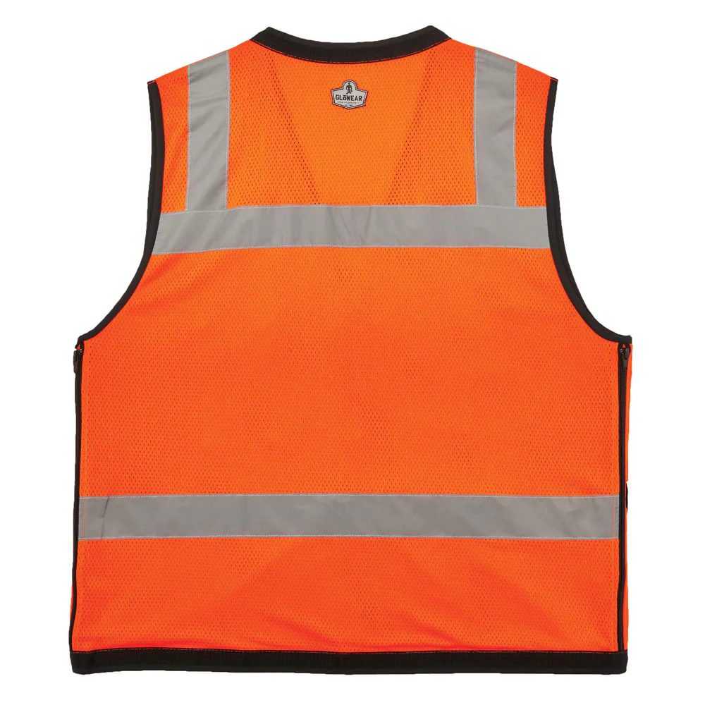 Ergodyne 23317 GloWear 8253HDZ Type R Class 2 Heavy-Duty Mesh Surveyors Vest, 2XL/3XL, HV Orange - Moutools