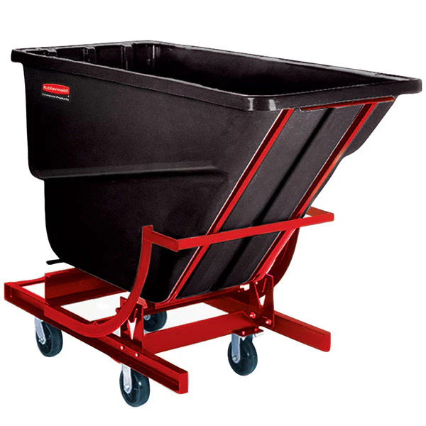 Rubbermaid FG105443BLA Self-Dumping Hopper with four 6
