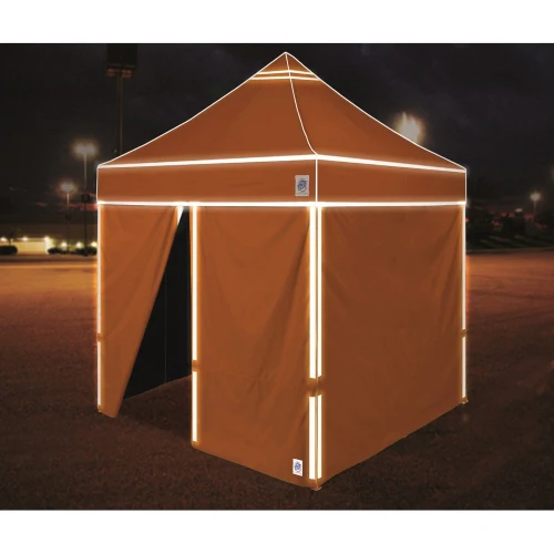 E-Z UP HV910BORVP Orange Hi-Viz 10'x10' Shelter Value Pack w/3 Walls, 1 Mid Zip - Moutools