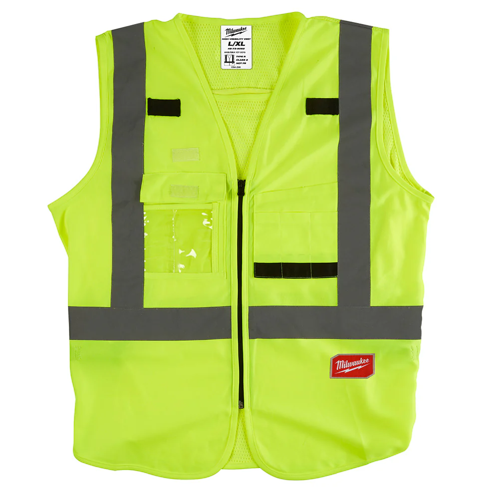 Milwaukee 48-73-5063 High Visibility Yellow Safety Vest - XXL/XXXL (CSA) - Moutools