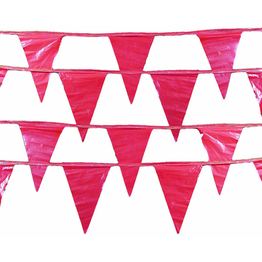 Mutual Industries 15903-79 Red Pennant OSHA Flag 500lb Break - Moutools