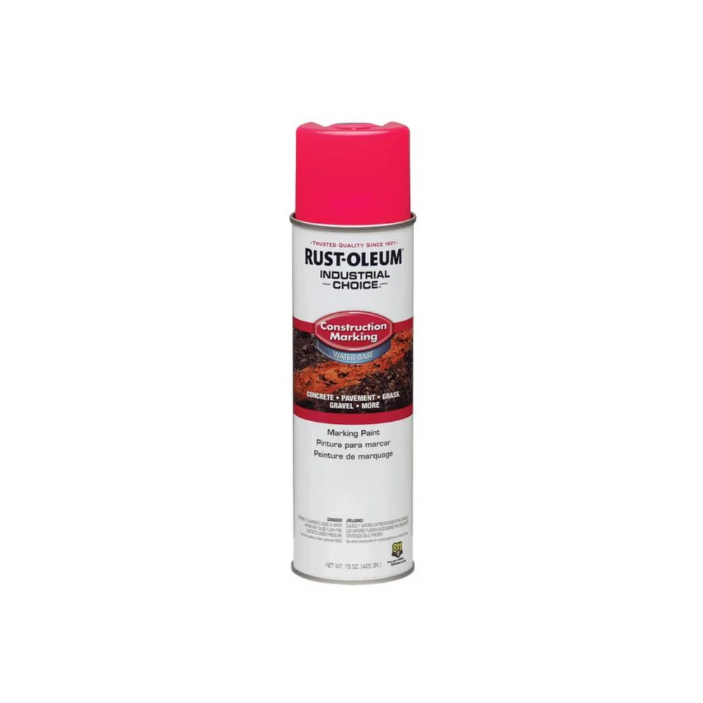 Rust-Oleum 264702 17oz Fluorescent Pink Marking Paint (12/cs) - Moutools