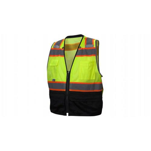 Pyramex RVZ4410BL Safety Vest - Hi-Vis Lime - Size Large - Moutools