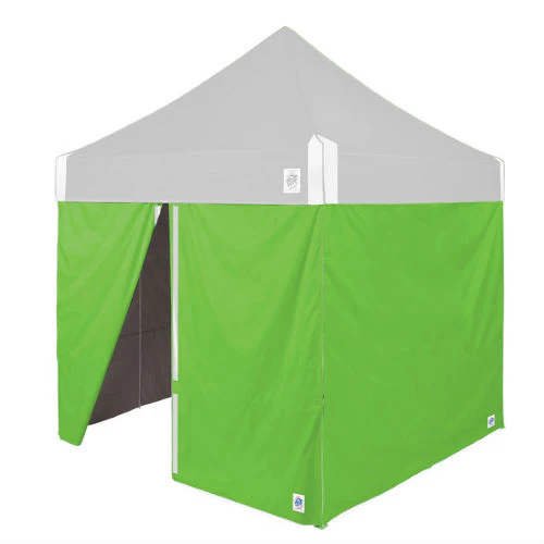 E-Z UP SWHV410BGR Sidewall Four Pack W/3 Walls, 1 Mid Zip, Hi-Viz, 10'x10', Bright Green - Moutools