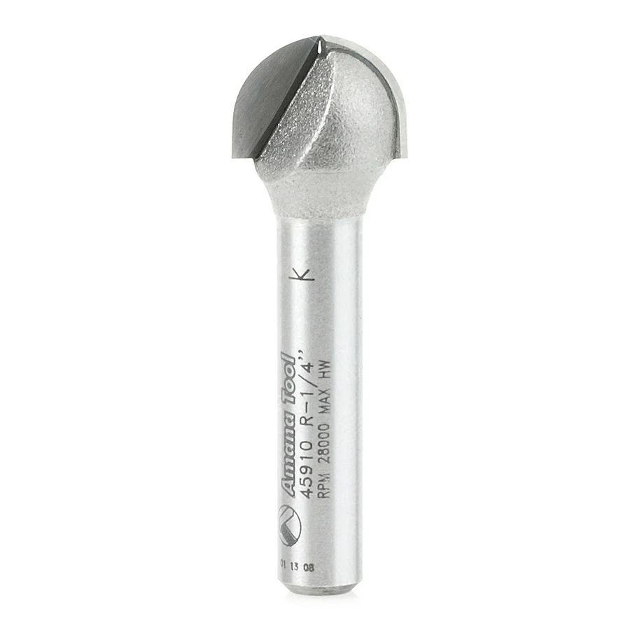 Amana 45910 Core Box 1/4 Radius 1/4 Shank Router Bit - Moutools