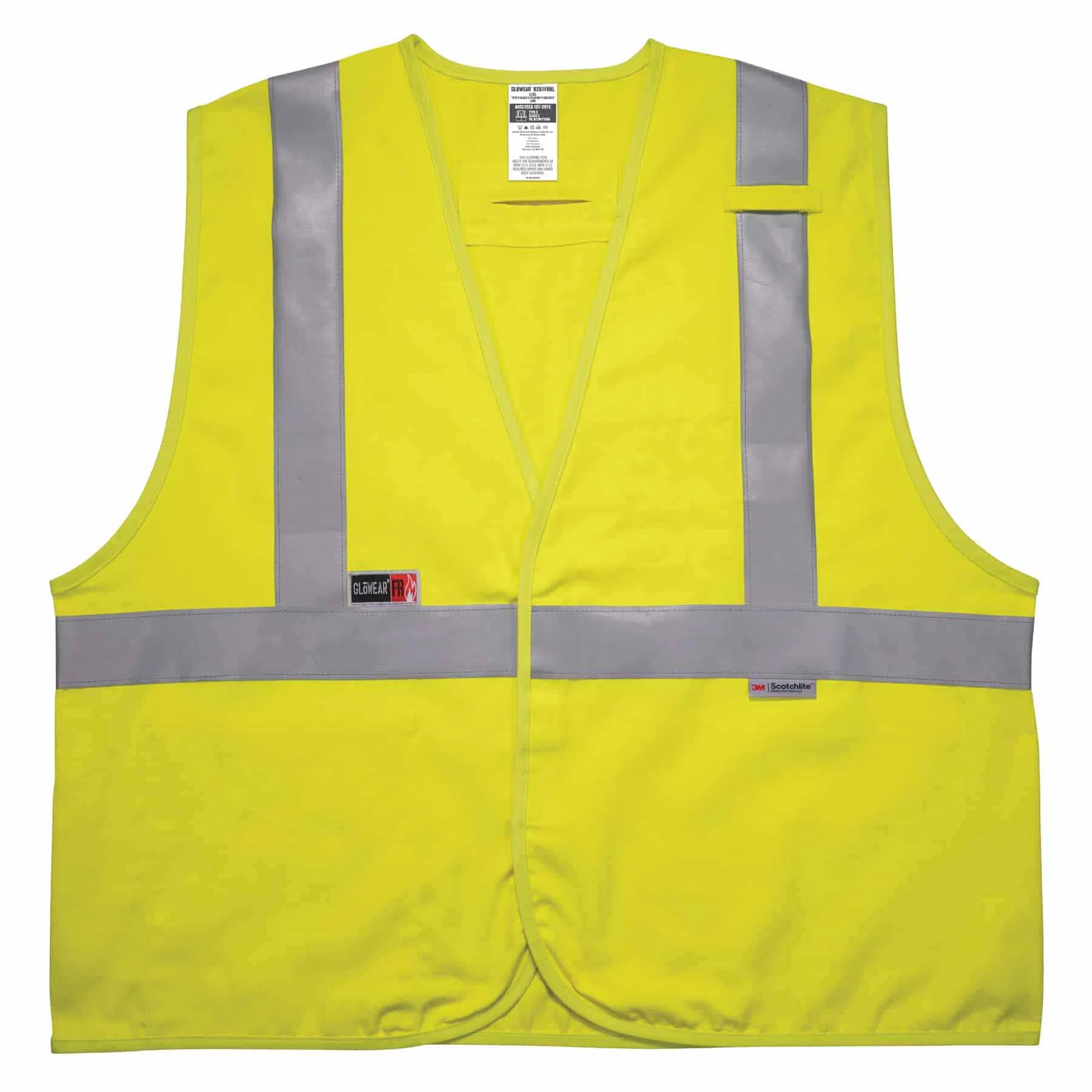 Ergodyne 21463 8261FRHL S/M Lime Class 2 FR Safety Vest - Dual Compliant - H+L - Moutools