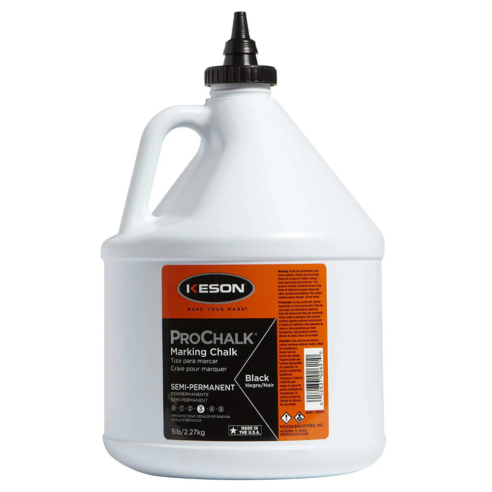 Keson 105BLACK ProChalk Semi-Permanent Marking Chalk Level 3, Black - Moutools