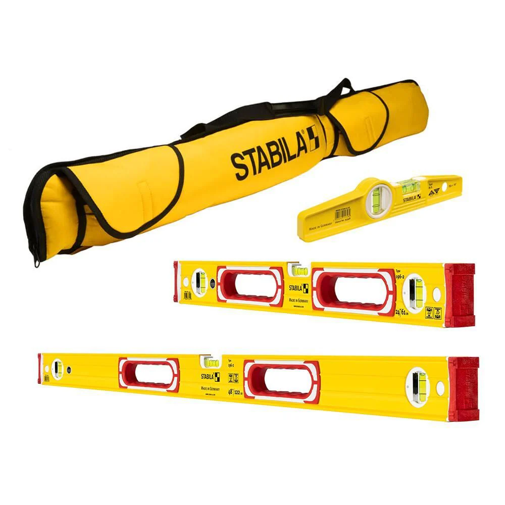 Stabila 48375 Type 196 Classic 3 Level Set with Case - Moutools