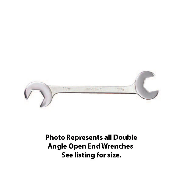 Wright Tool 1394 Open End Double Angle Wrench 15? & 60? Satin 1-3/4