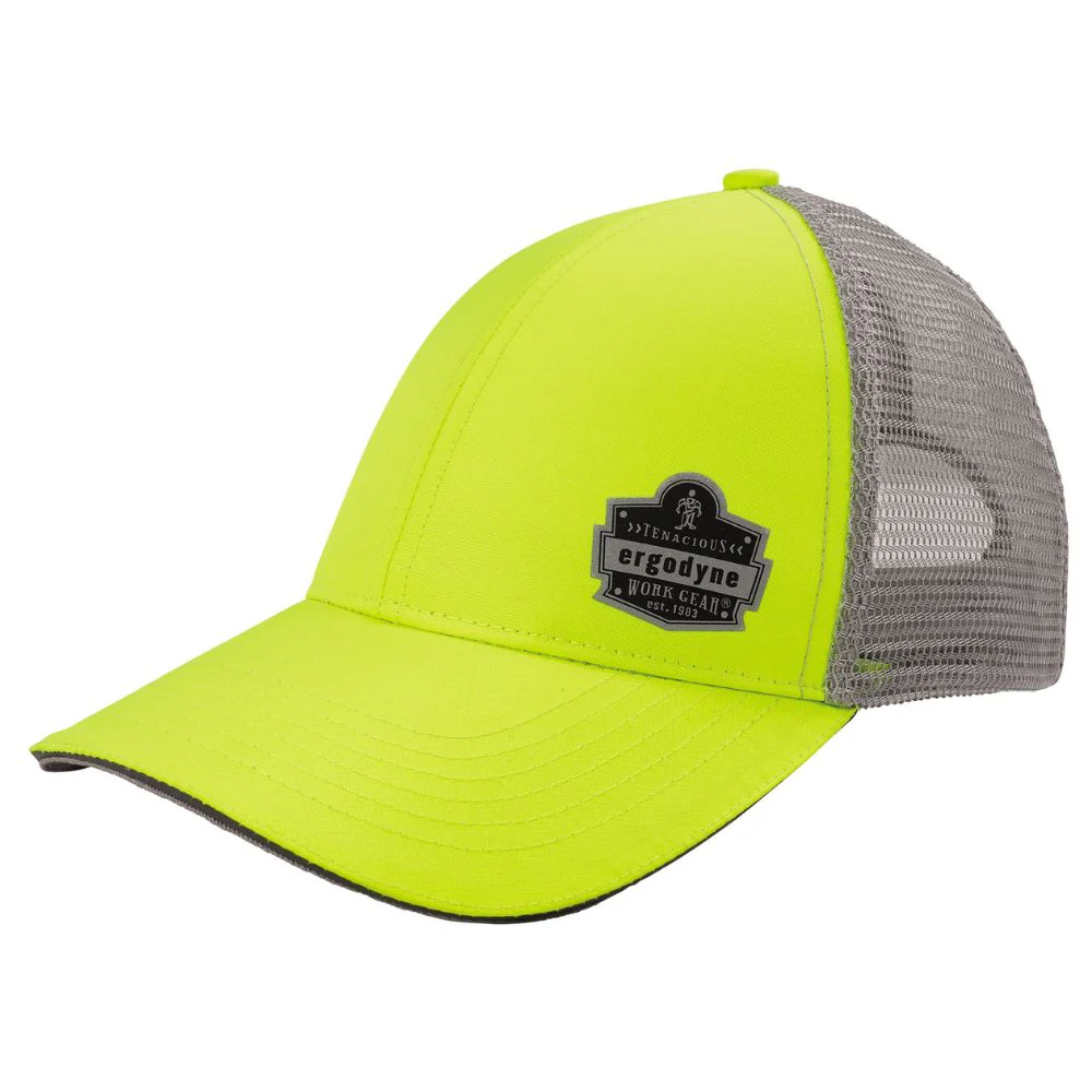 Ergodyne 23244 #8933 Hi-Vis Lime - Ergodyne Logo Reflective Snapback Hat - Moutools