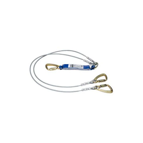 Werner C462300 6' DeCoil Vinyl Cable 2 Leg Lanyard, 3/4