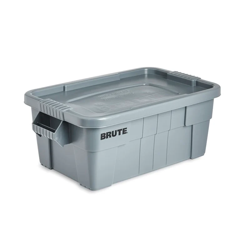 Rubbermaid FG9S3000GRAY BRUTE® Tote with Lid - Moutools