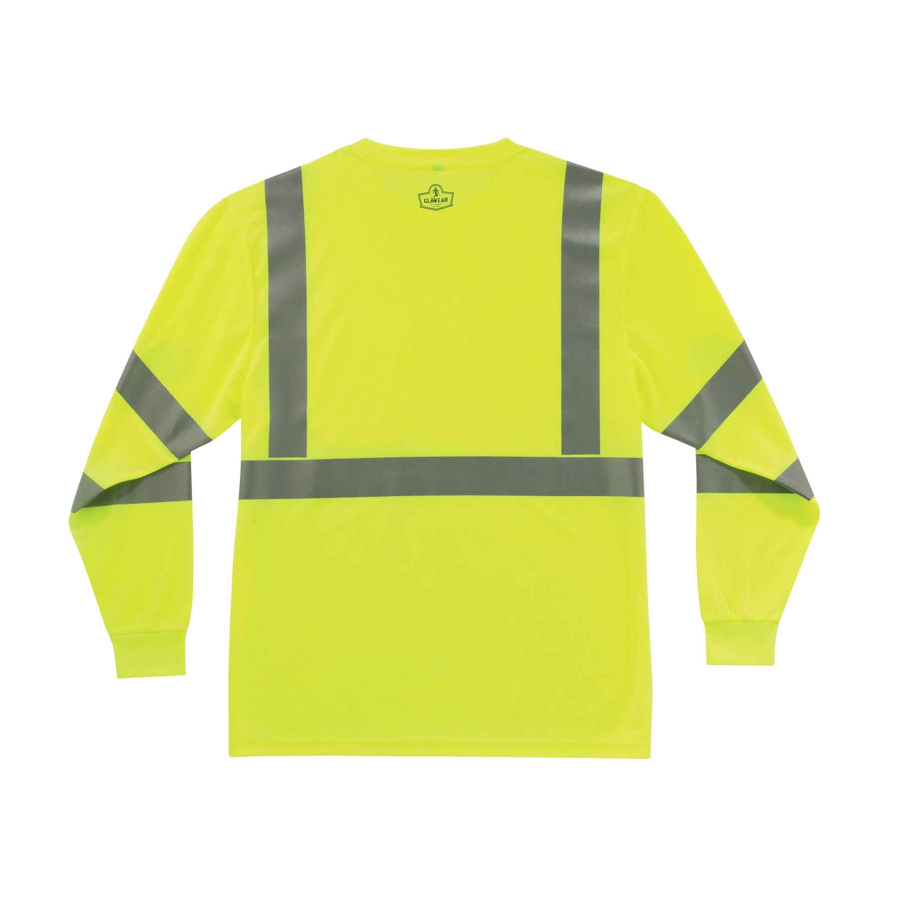 Ergodyne 21703 GloWear 8391 Type R Class 3 Long Sleeve T-Shirt, Medium, HV Lime - Moutools