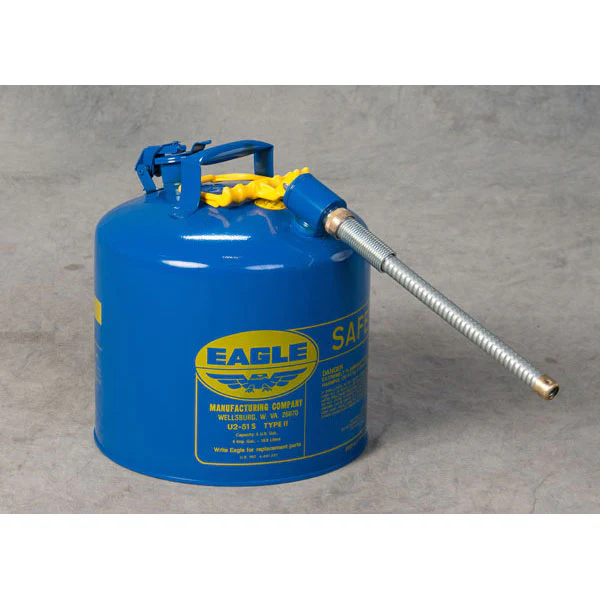 Eagle U251SB Type II Safety Can, 5 Gal. Blue with 7/8