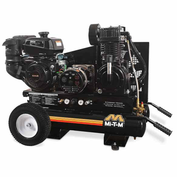 Mi-T-M AG2-PK14-08M1 8-Gallon Two Stage Gasoline Air Compressor/Generator Combination - Moutools