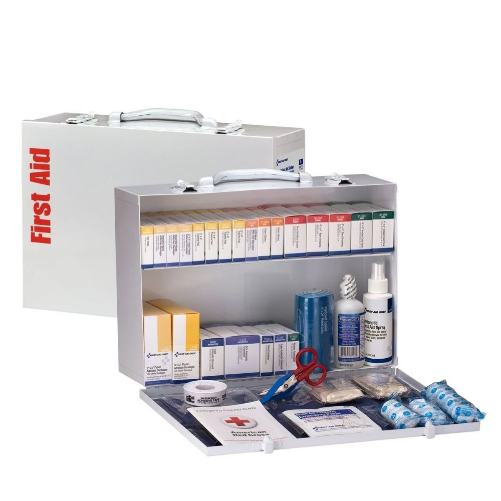 First Aid Only 90603 2 Shelf First Aid ANSI B+ Metal Cabinet, without Meds - Moutools