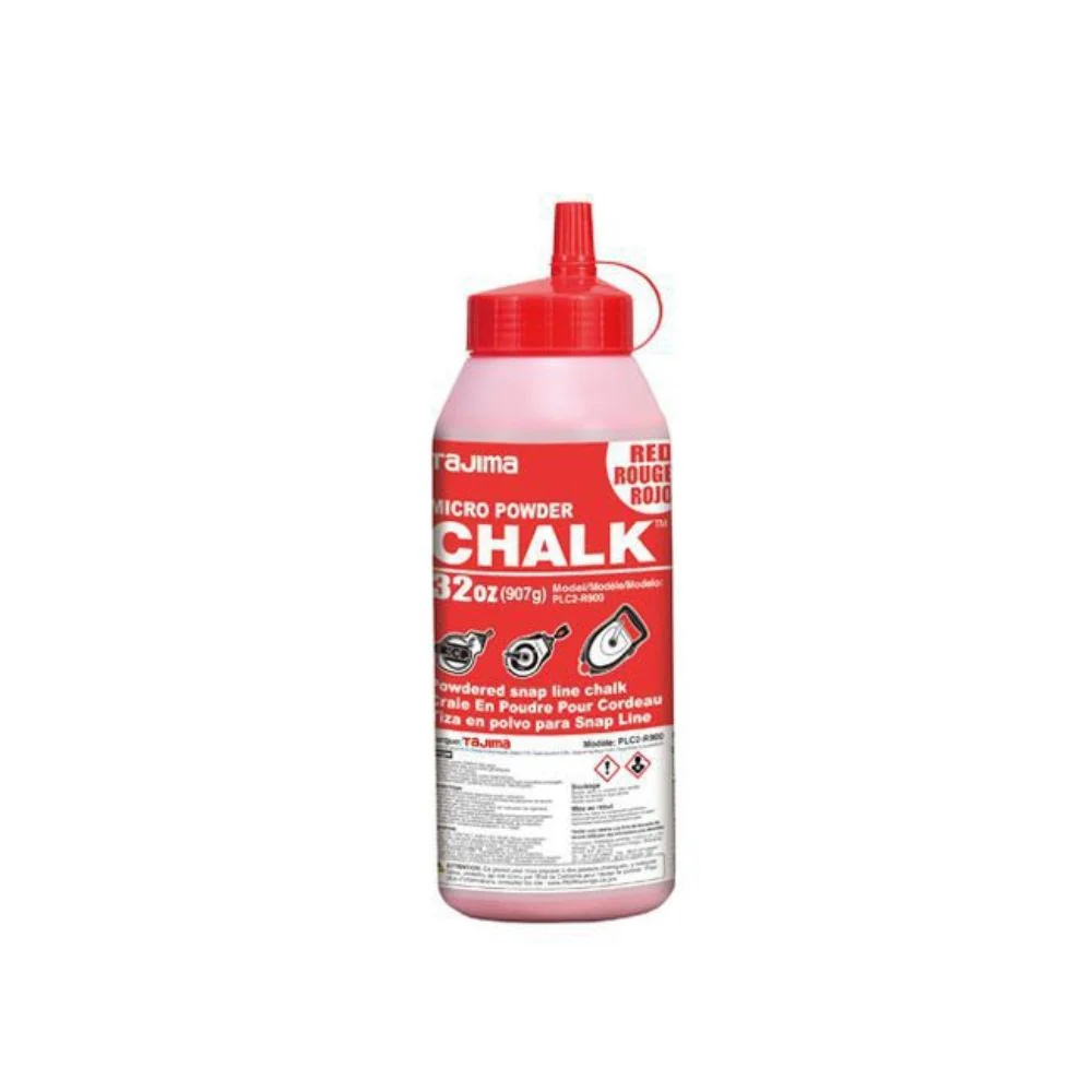 Tajima PLC2-R900 Chalk-Rite Ultra Fine Chalk with Easy Fill Nozzle, 907g/32 oz., Red - Moutools
