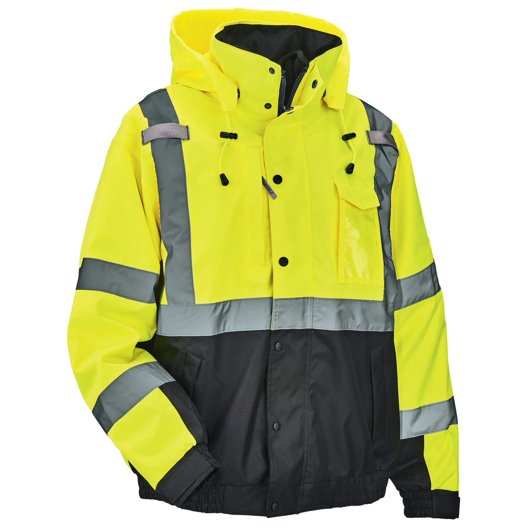 Ergodyne 25596 GloWear 8381 Type R Class 3 Performance 3-in-1 Bomber Jacket, 2XL, HV Lime - Moutools