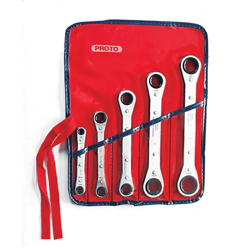 Proto J1190A 5 Pc. Ratcheting Box Wrench Set - 12 Point - Moutools
