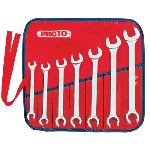 Proto J3700AT 7 Pc. Combination Flare Nut Wrench Set - 12 Point - Moutools