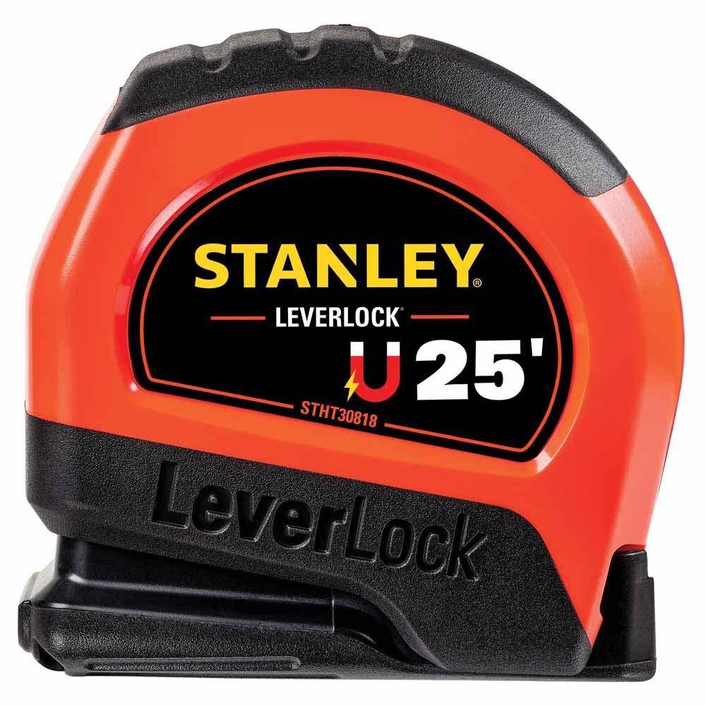 Stanley STHT30818S 25 ft High-Visibility Magnetic LEVERLOCK Tape Measure - Moutools
