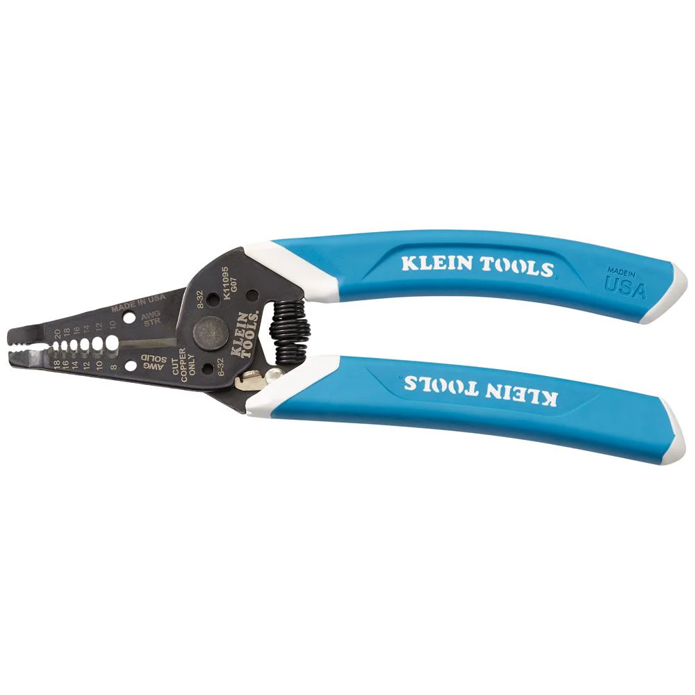 Klein K11095 Klein-Kurve Wire Stripper / Cutter, 8-20 AWG - Moutools