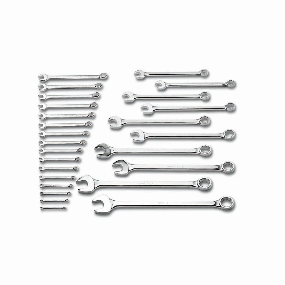 Wright Tool 726 Combination Wrench 26 Piece Set 12 Point Satin 1/4