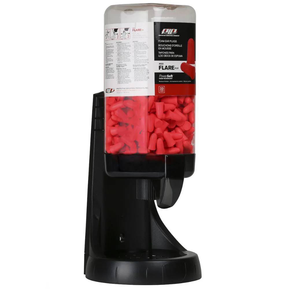 PIP 267-HPD910-400 Prefilled Mega Flare Plus Ear Plug Dispenser - 400 Pairs - Moutools