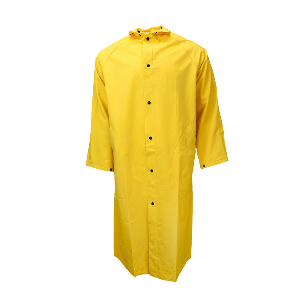 Radians 10165-31-2-YEL-5X 1650C Economy Rain Coat w/Snaps and Detachable Hood, Safety Yellow, 5X - Moutools