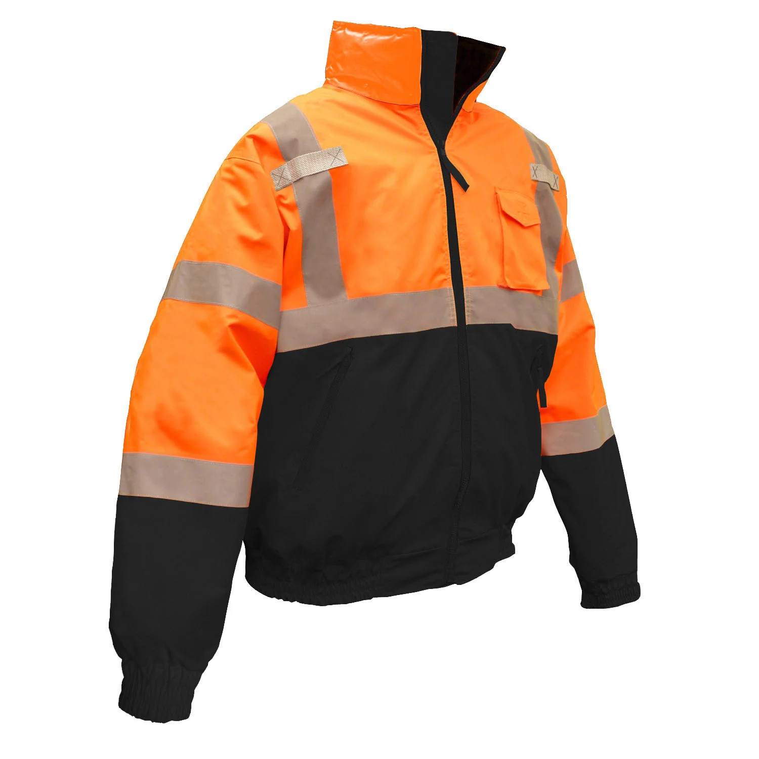 Radians SJ110B-3ZOS-L Large Class 3 Two-In-One Bomber Jacket - Orange - Moutools