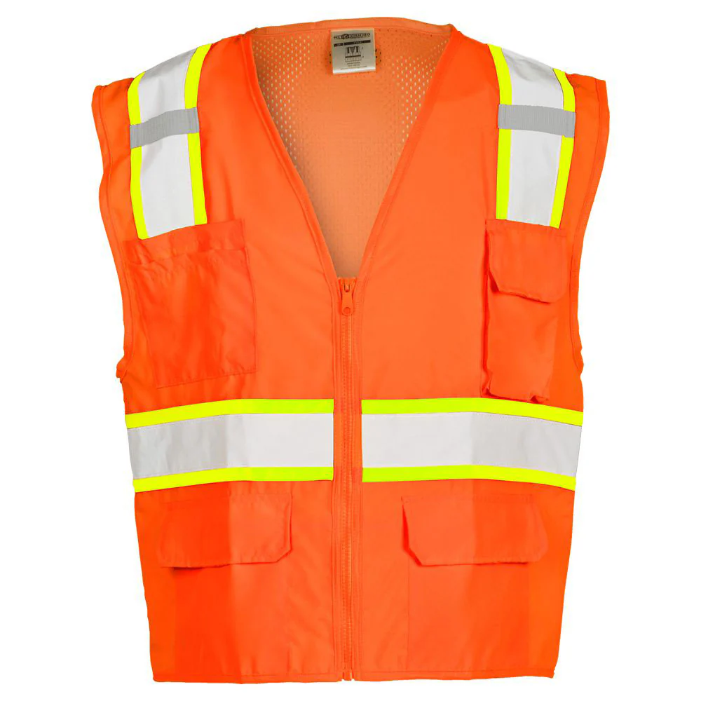 ML Kishigo 1164-2X Orange Solid Front/ Mesh Back Vest, 2X-Large - Moutools
