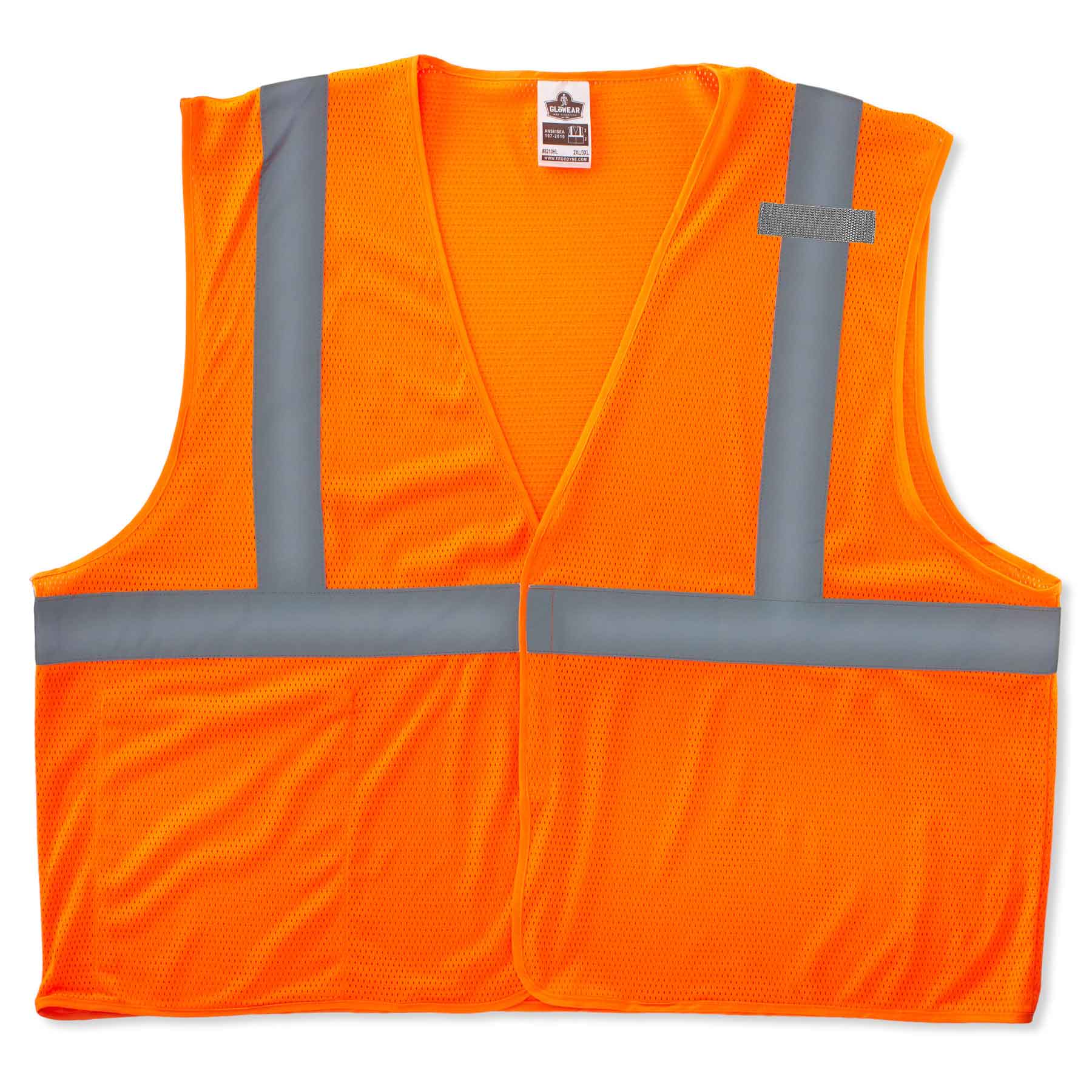 Ergodyne 21017 GloWear 8210HL Type R Class 2 Economy Mesh Vest, 2XL/3XL, HV Orange - Moutools