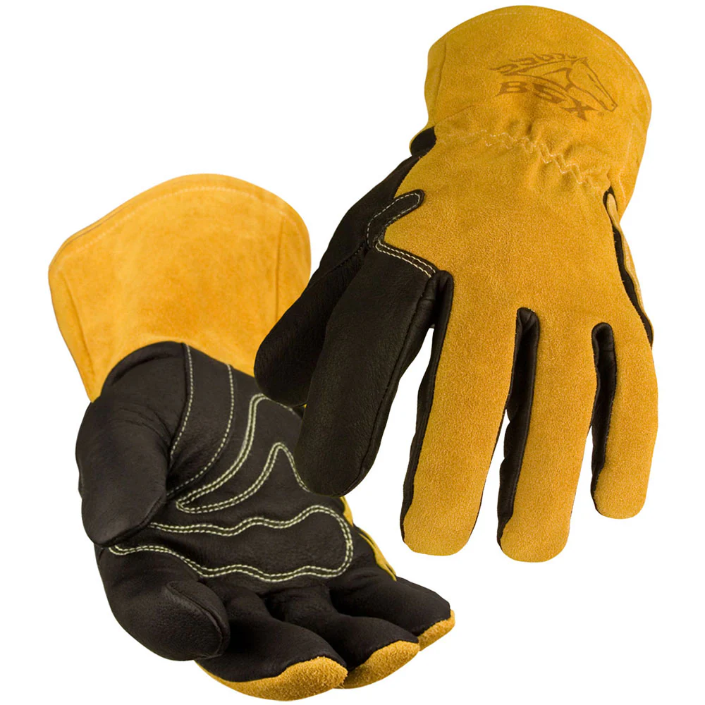 Black Stallion BM88-MD BSX Premium Pigskin & Cowhide MIG Gloves, Medium - Moutools