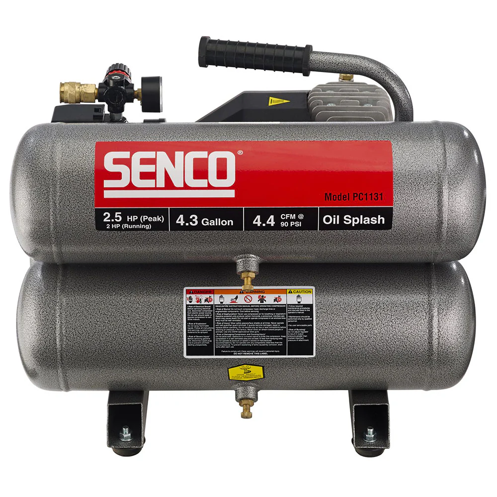 SENCO PC1131 2 HP, 4.3 Gallon Twin Tank Air Compressor - Moutools