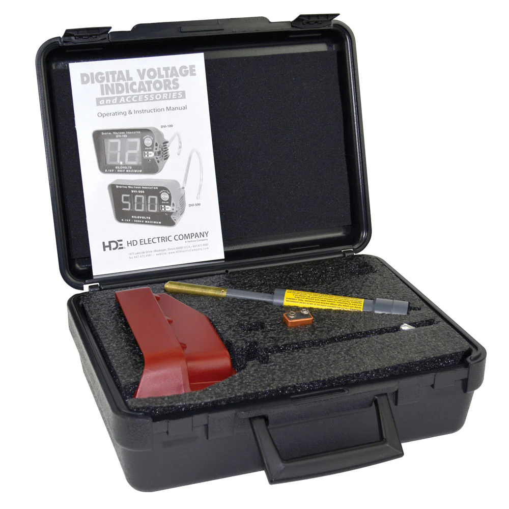 HD Electric DVI-100T/K01 Digital Voltage Indicator Kit, 99kV - Moutools