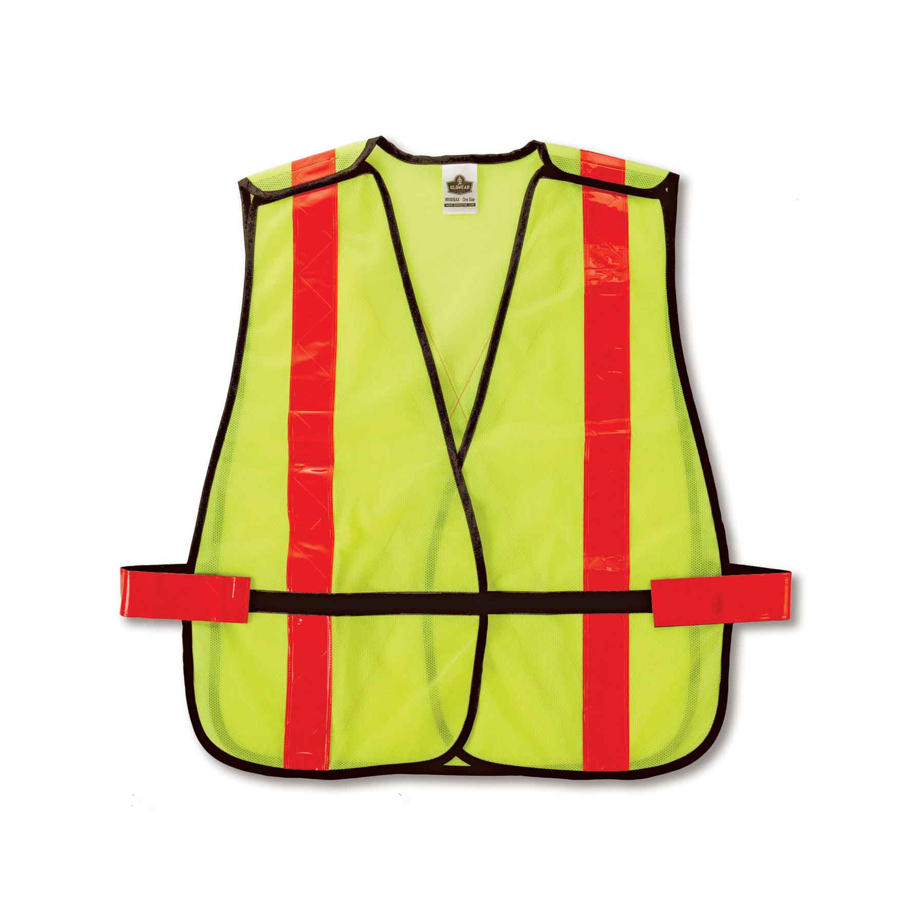 Ergodyne 26040 GloWear 8080BAX Non-Certified X-Back Vest, HV Lime - Moutools