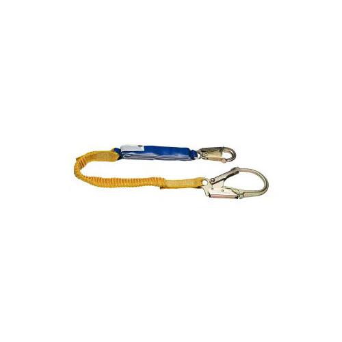 Werner C341200 6' DeCoil Stretch Single Leg Lanyard w DCELL Shock Pack - Moutools