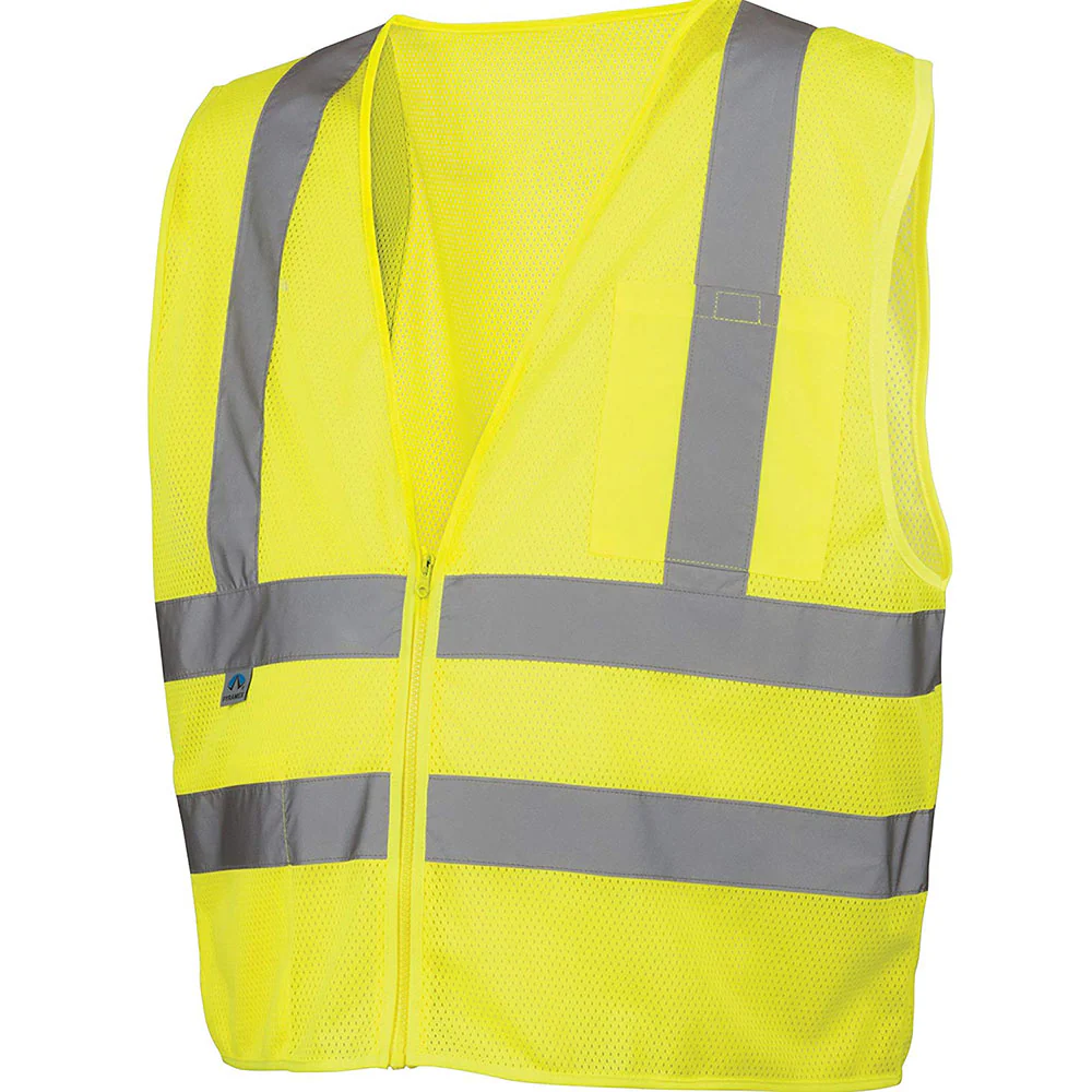 Pyramex RVZ2610X2 Safety Vest - Hi-Vis Lime- 2 Stripes - Size 2X Large - Moutools