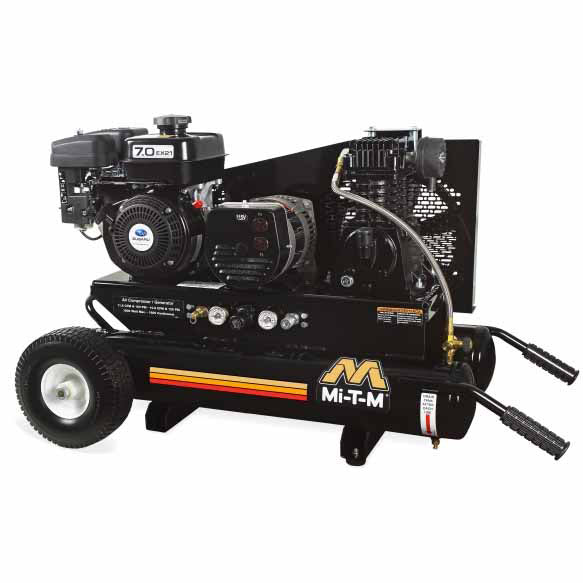Mi-T-M AG1-PR07-08M1 8-Gallon Single Stage Gasoline Air Compressor - Moutools