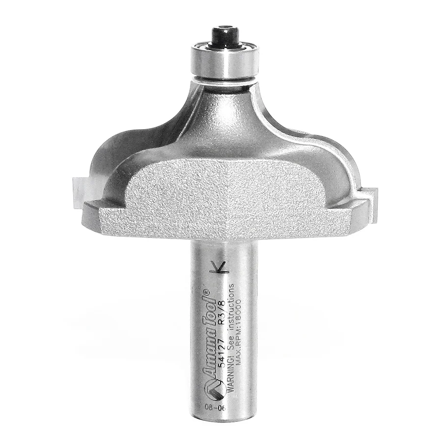 Amana 54127 Carbide Tipped Ogee Fillet 3/8 Radius x 2-1/4 Dia x 15/16 x 1/2 Inch Shank - Moutools