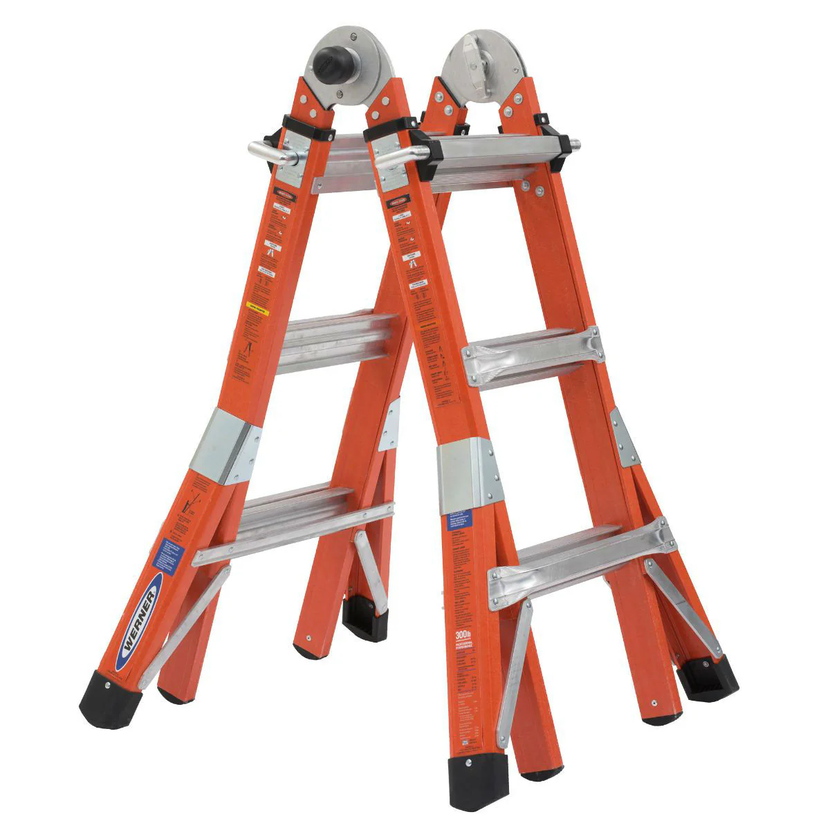 Werner FMT-13 13' Reach Type IA Fiberglass Multi-Position Ladder - Moutools