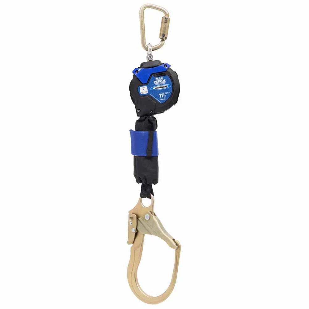 Werner R430011-SR 11' MAX Patrol Webbed SRL with Steel Form Hook On Lanyard - Moutools
