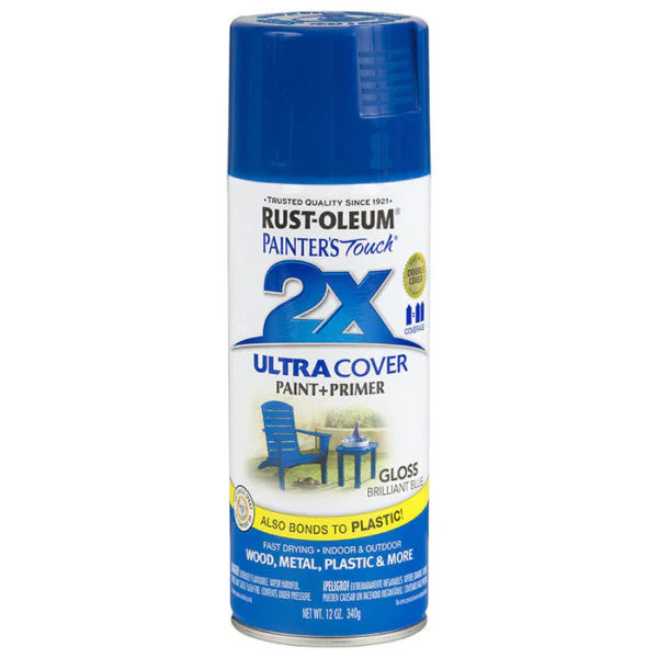 Rust-Oleum 249120 12 Oz Rust-Oleum Brilliant Blue Enamel Spray Paint, Gloss - Moutools