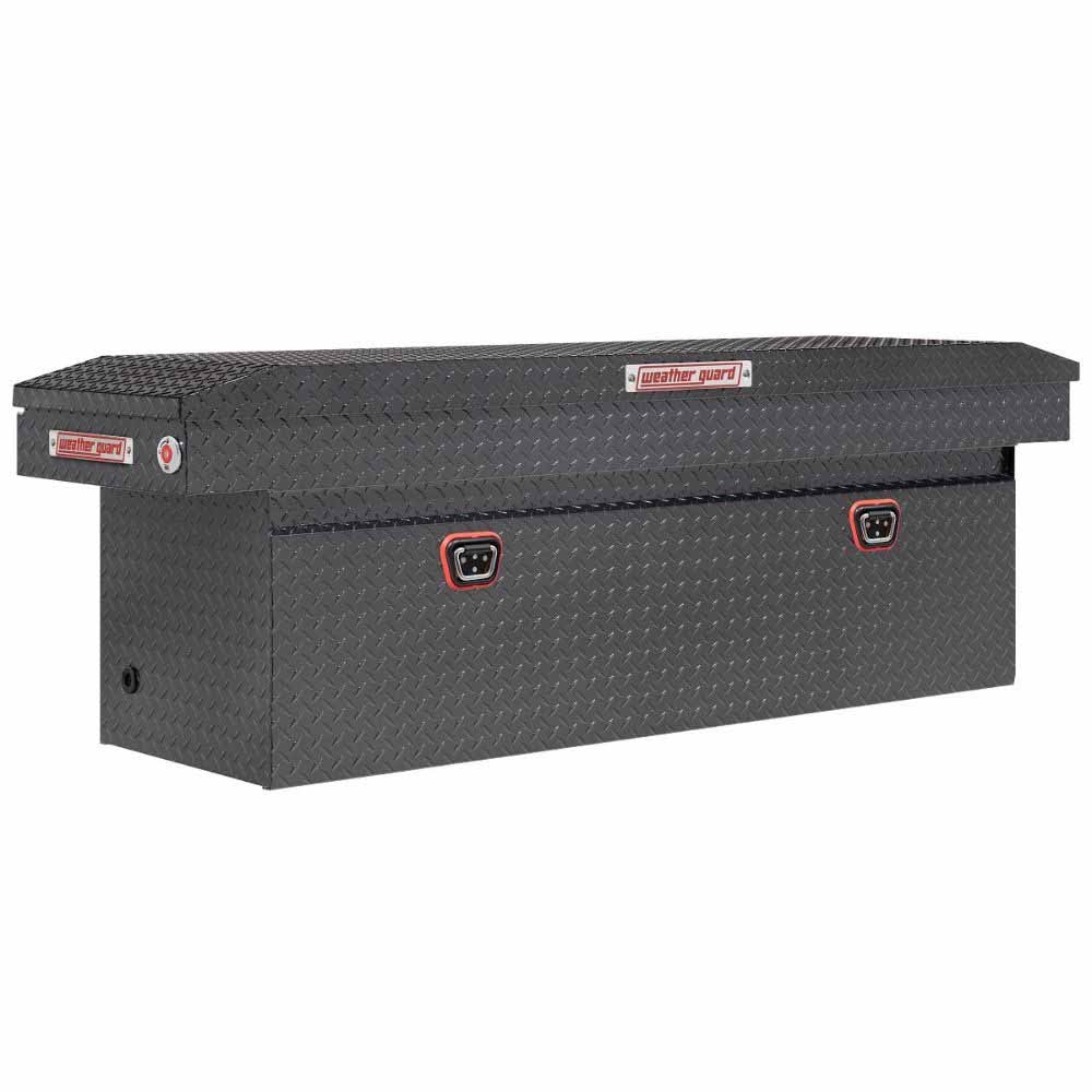 Weatherguard 123-6-04 Saddle Box, Aluminum, Full Deep, Gunmetal Gray, 15.0 cu ft - Moutools