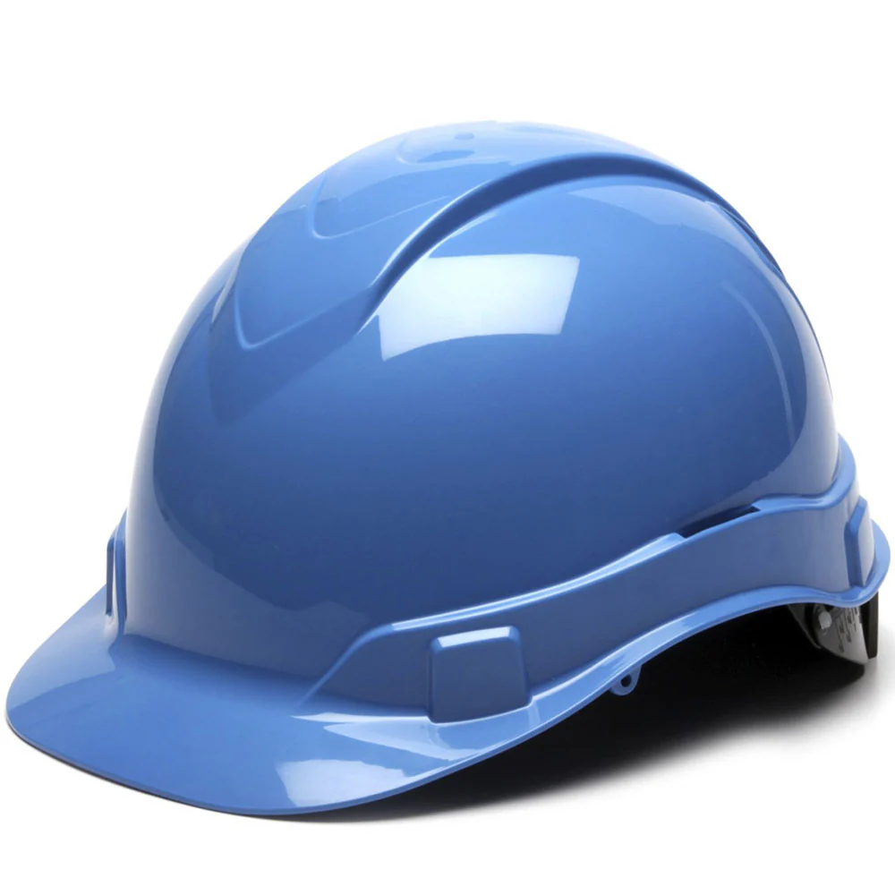 Pyramex HP44162 Ridgeline Cap Style Hard Hat, 4 Pt Ratchet Suspension, Blue - Moutools