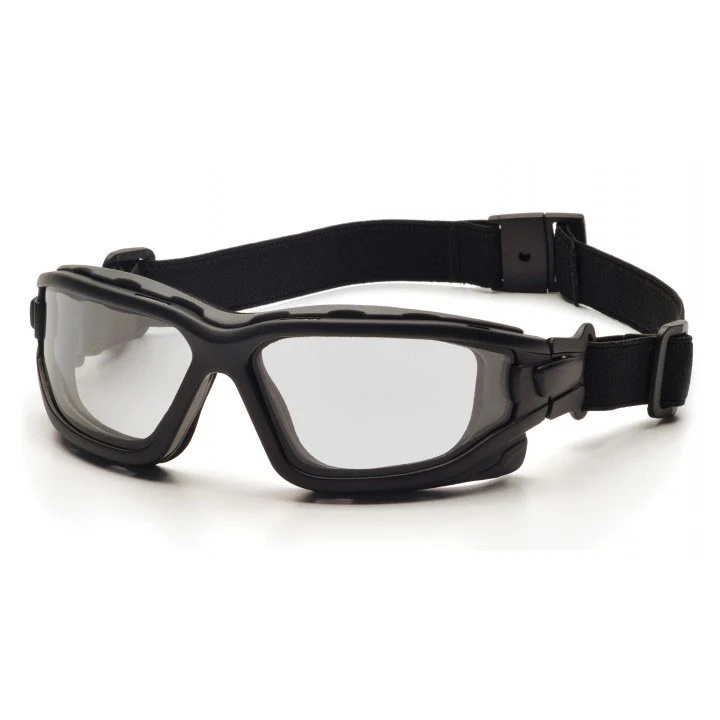 Pyramex SB7010SDT I-FORCE BLACK FRAME/CLEAR ANTI_FOG LENS SAFETY GLASSES - Moutools