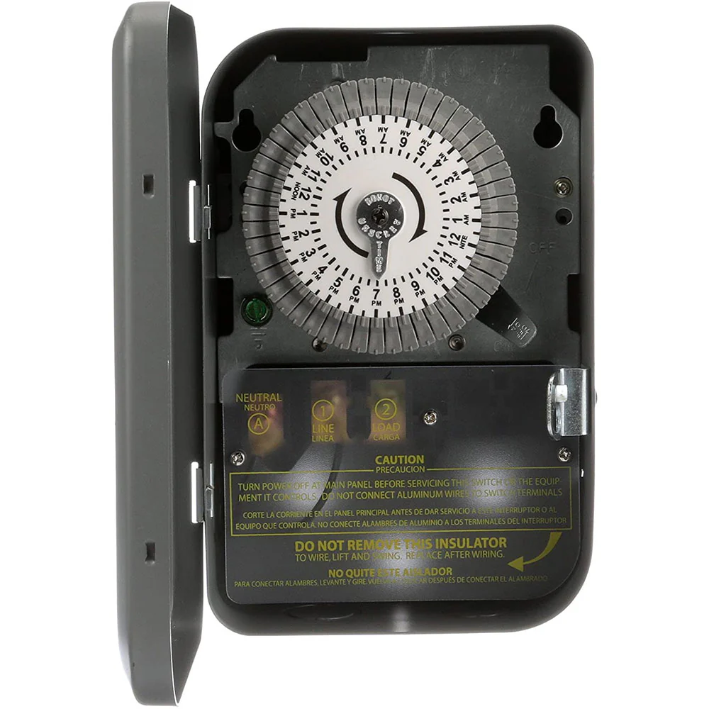 Woods 59101 59101WD Indoor 24-Hour Heavy Duty Mechanical Time Switch, 120V/40A SPST - Moutools